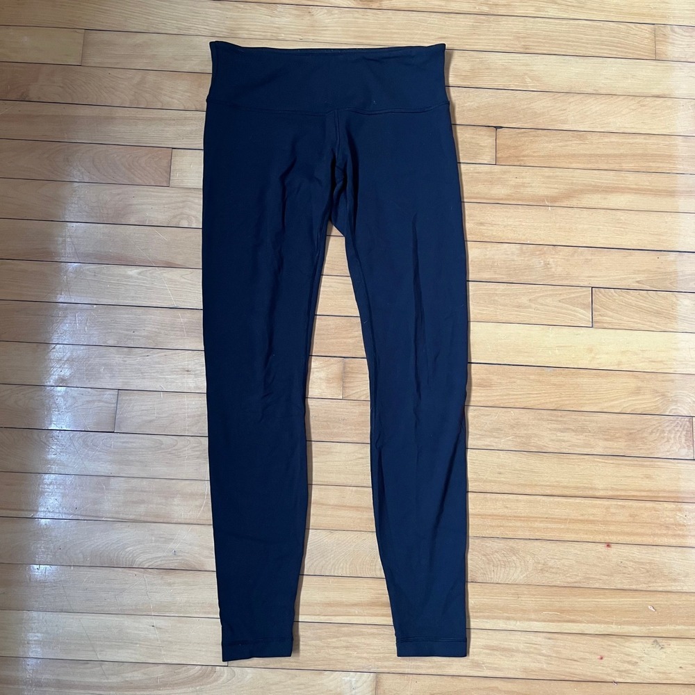 Lululemon Wunder Under High Rise Leggings Black Size 8 Full Length Yoga Pants